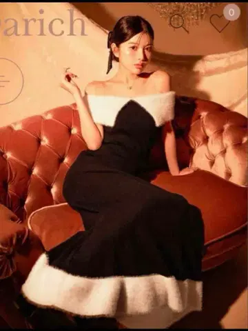 [ 가격 인하 ] 다리치 바이컬러 오프숄더 롱 원피스 FREE