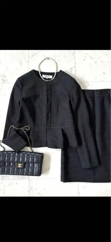 새상품급 내추럴 뷰티 베이직 트위드 포멀 수트