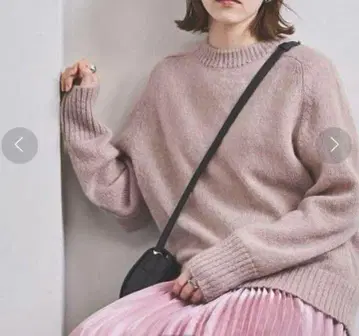 모헤어 니트 풀오버 핑크