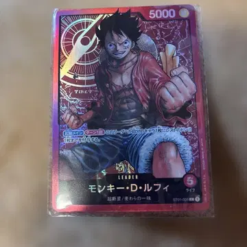 T 원피스 카드 몽키 D 루피 리더 ST01-001 빨간색