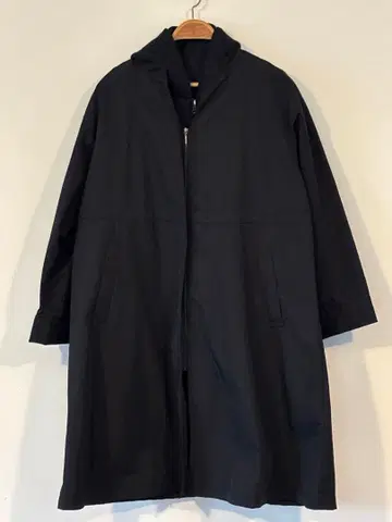 네이비 개버딘 코트 후드 부착 네이비 베스트 세트 상품