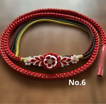 새상품 허리띠 순수 실크 츠마미세공 펄/NO.6