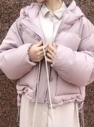 snidel 프렌치 숏 다운 라벤더