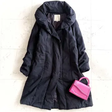 새상품급 자유구 사이즈 42 빅숄 칼라 다운 코트 네이비