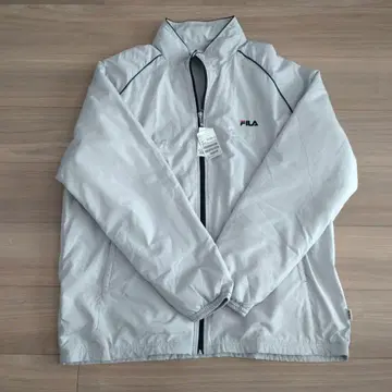 휠라 패딩 자켓 5L 라이트 그레이 후드 부착