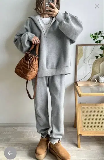 AMELY 그레이 와플 셋업 에메리