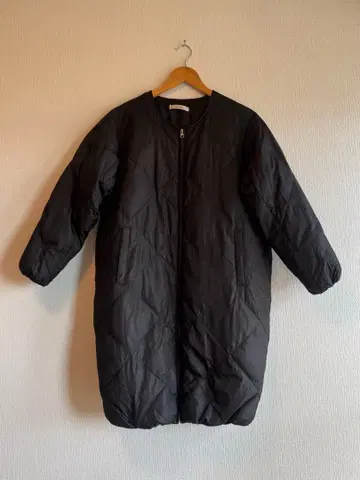 backnumber 노카라 퀼팅 다운 자켓 롱 코트