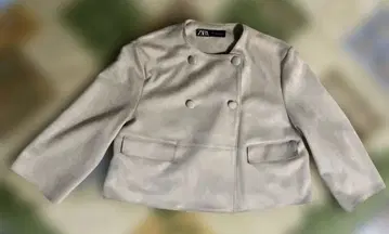 ZARA 베이지 더블 브레스트 자켓 XS