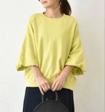 HEAVENLY 오버 사이즈 맨투맨 라임 그린