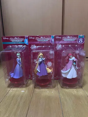 Disney 크리스마스 오너먼트 2025 프린세스 피규어 3체 세트