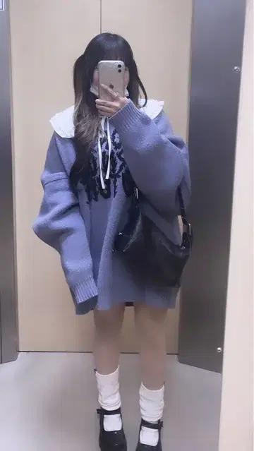 ajobyajo 아조바이아조 니트 스카이블루