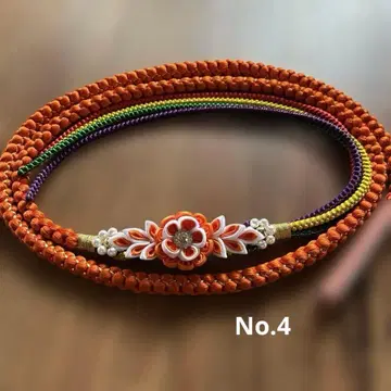 새상품 허리띠 순수 실크 츠마미세공 펄/NO.4