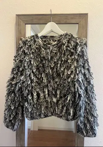 KOREA 한국 니트 루프 니트 가디건 여성용 니트 아우터