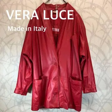 베라루체 VERA LUCE 빨간색 가죽 자켓 이탈리아제 천연 가죽 R