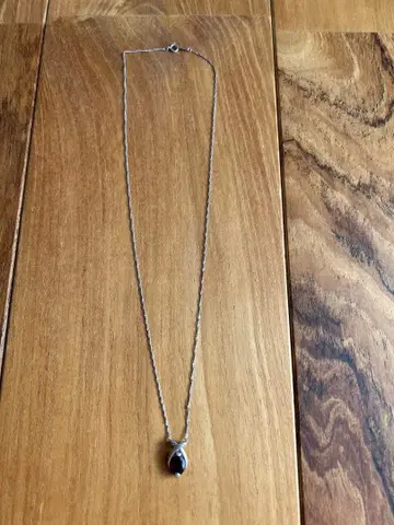 선물용 K14WG 스톤 펜던트 목걸이