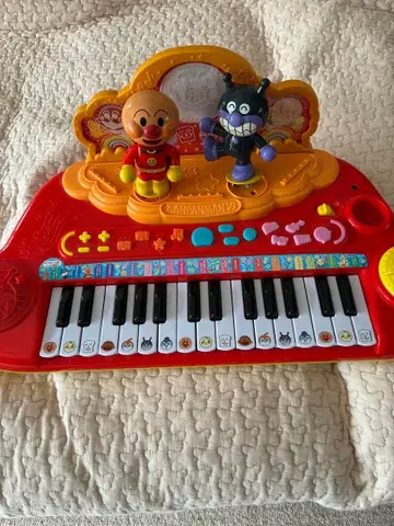 호빵맨 키보드 빨간색 오렌지