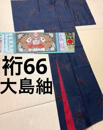 오시마 명주 명장 타카시 남색 카타스식 꽃 증지