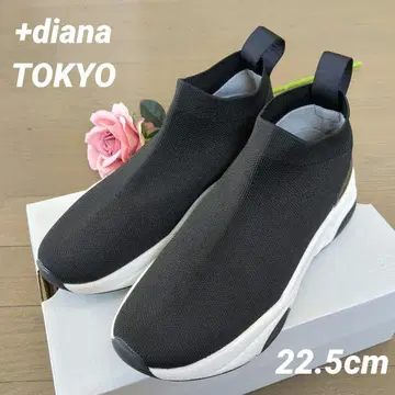플러스 다이애나 +diana 니트 삭스 스니커즈 블랙