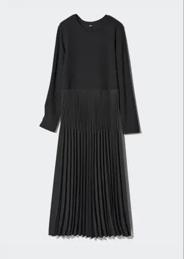 블랙 롱 원피스 M 사이즈 유니클로 콤비네이션 원피스