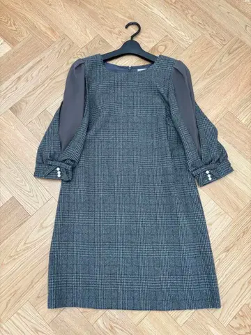 Rirandture 체크 무늬 7부 소매 원피스 사이즈 2