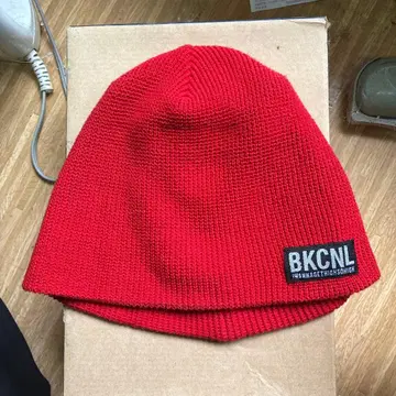 BackChannel 빨간색 비니 니트 모자 F 사이즈