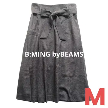택 포함 미사용품 비밍 바이 빔즈 원턱 반기장 스커트 그레이