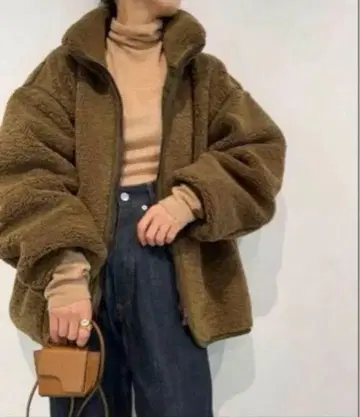 plage 리버서블 보아 블루종 38 새상품급