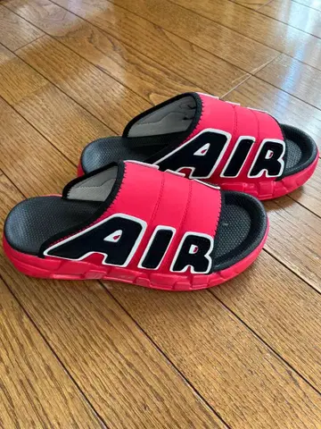 빨간색 AIR 로고 슬라이드 샌들