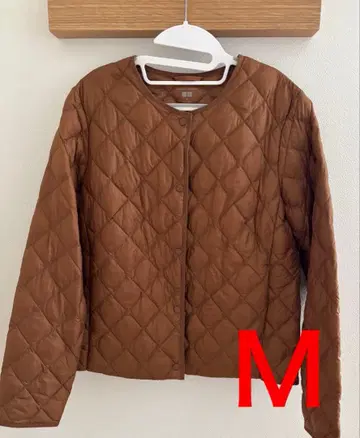 UNIQLO 웜 패딩 퀼팅 자켓 (브라운)