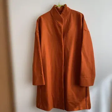 오렌지 테라코타 노카라 체스터 코트