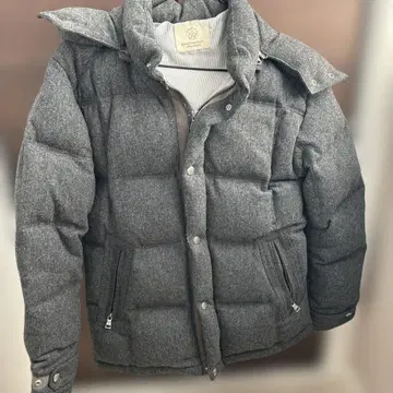 BEAUTY & YOUTH 다운 자켓 그레이 후드 부착