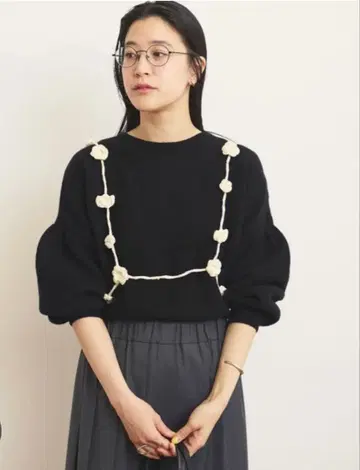 [ figlondon/AIRLYS 퍼프 풀오버 (블랙) 미사용 새상품 ]