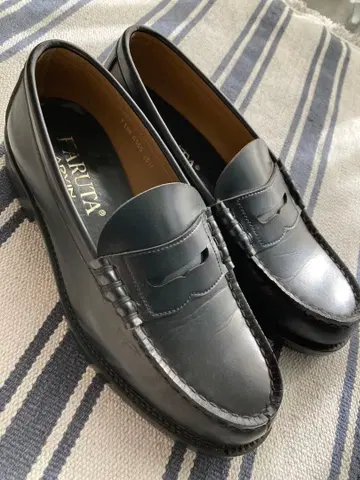 25.5 EEE HARUTA ARVIN 블랙 로퍼