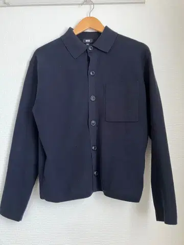 UNIQLO 네이비 S 밀라노 리브 셔츠 가디건