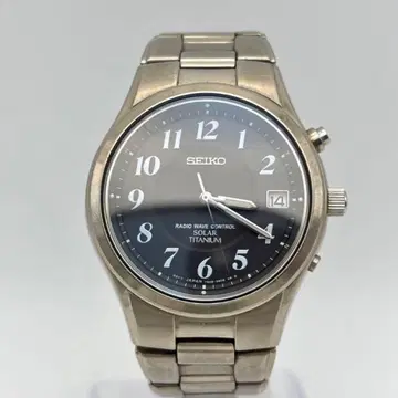 세이코 SPIRIT 데이트 손목시계 솔라 티타늄 남성용