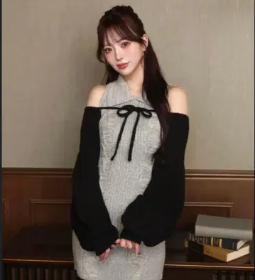 Darich 숏 볼레로 니트 미니 원피스