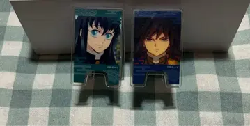 귀멸의 칼날 기둥 이벤트 랜덤 아크릴 클립 기유 & 무이치로 씰 포함