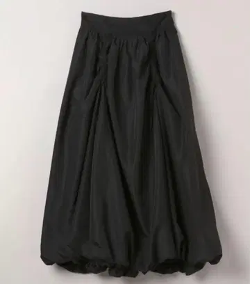 JEANASIS 드로스트 벌룬 롱 스커트 블랙