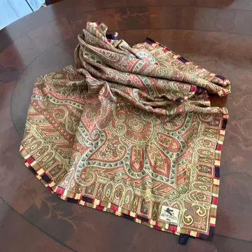 ETRO 페이즐리 무늬 울 실크 스톨