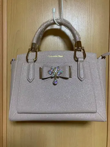 사만다 베가 핑크 계열 라메 핸드백