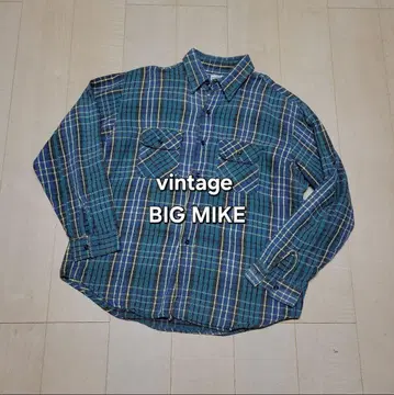 70s BIG MIKE 체크 플란넬 셔츠 헤비 플란넬 USA제 빈티지