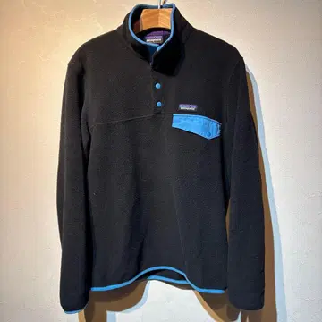 Patagonia 플리스 자켓 블랙 파랑 하프 지퍼