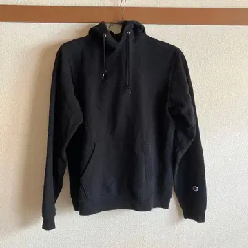 Champion 블랙 후드 부착 후드티