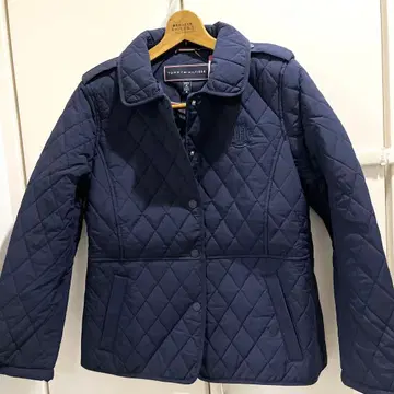 타미힐피거 새상품 로고 여성용 네이비 다운 자켓 다운 코트