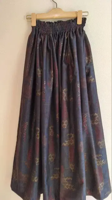 오시마 명주 기모노 리메이크 롱 스커트 *237