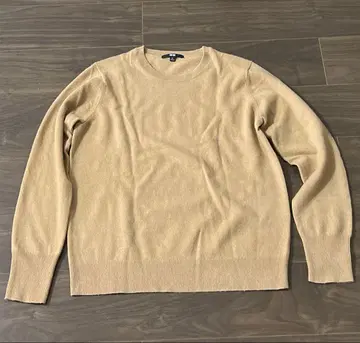 유니클로 캐시미어 100% 니트 스웨터 XL 카멜