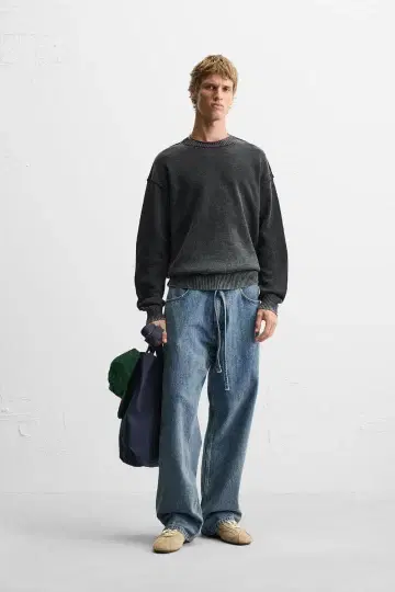 ZARA 자라 리버스 이펙트 워시 스웨터 S 완판템