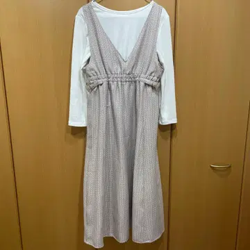 anysis 트위드 오버롤 스커트 원피스