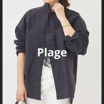 Plage 플라주 Army 셔츠 New 자켓 블랙 36