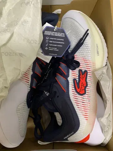 라코스테 AG-LT23 테니스화 미사용 조코비치